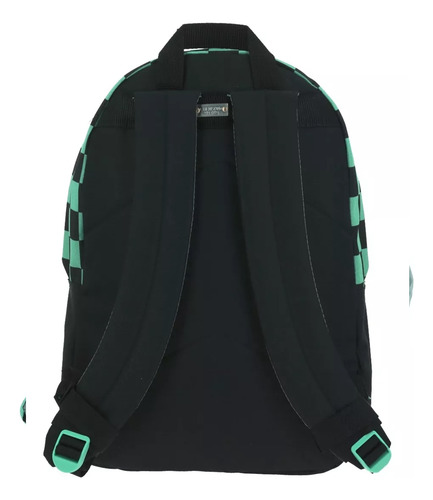 Mochila Grande Chenson Colors24 1818 Juvenil Cuadros Verde