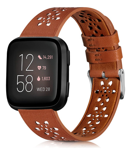 Correa De Cuero Compatible Con Fitbit Versa 2 Bandas Para M.