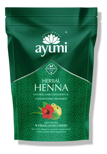 Ayumi Herbal Henna - Polvo Natural Organico Del Himalaya Par