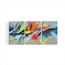 Comprar Cuadros Tripticos Abstracto Diseño Arte Moderno Decoracion 
