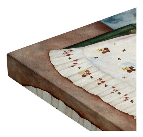 Cuadro Las Dos Fridas - Frida Kahlo 120x120 Multicolor Bastidor De Madera