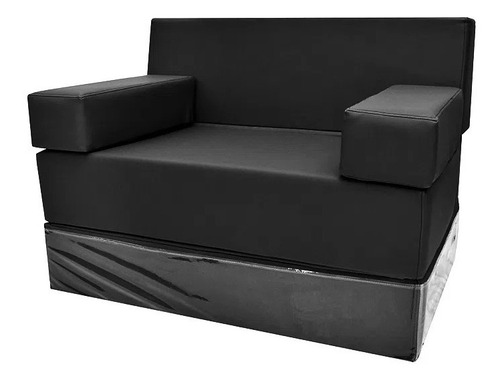 Imagen 1 de 2 de Sofa Cama Con Brasos De Una Plaza Forro Ultra Cuero.