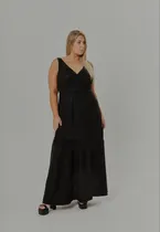 Comprar Vestido De Fiesta Talle Grande Con Tajo Brillo Moda Pasion