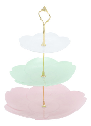 Soporte Base Para Cupcakes Exhibidor 3 Niveles Forma Flor