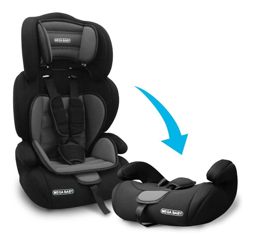 Butaca Booster Elevador Mega Baby Silverstone - Gris de 9-6 Kg
