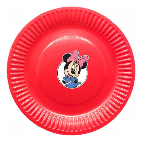 Pack 10 Platos Descartables Cotillon Minnie Mouse Disney