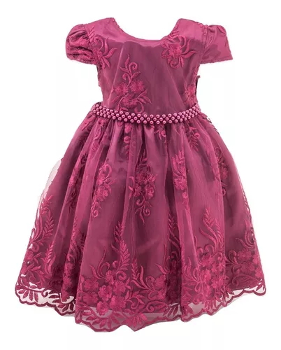 Vestido Infantil de Festa Branco Batizado Daminha de Honra Casamento Luxo  Realeza Princesa Menina Bebê