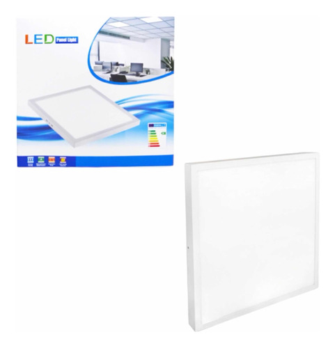 Foco Panel Led 50w Plafón Cuadrado Sobrepuesto 60x60 Cm 220v