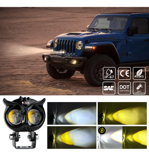 Faros Auxiliares Led 80w Para Luz Alta/baja P/auto/moto 2 Ud