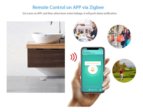 F1 3x Sensor De Vazamento De Água Zigbee Detector De