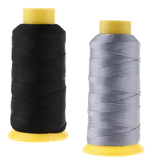 carrete 6 piezas de hilo de tapicería resistente para lona reparación de cuero cuerda de nailon de 0,6 mm extra fuerte costura negro, blanco, marrón manualidades 