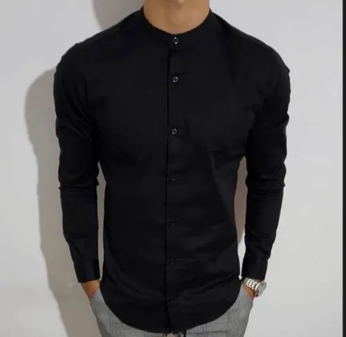 Camisa cuello neru negra sale