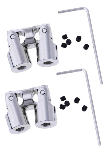 2pc Joint Universal Joint Gimbal Coupling Axle Joint 5-5mm