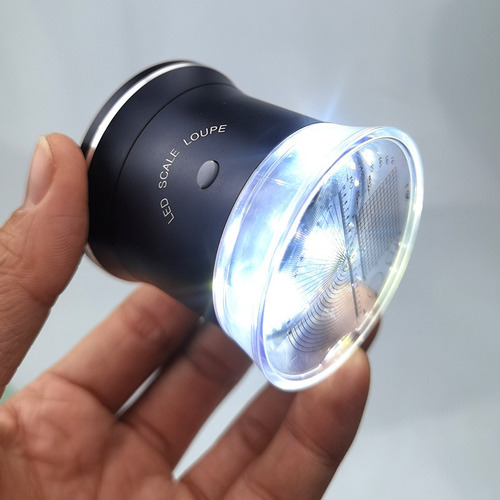 Lupa Con Retícula Intercambiable 30x Led
