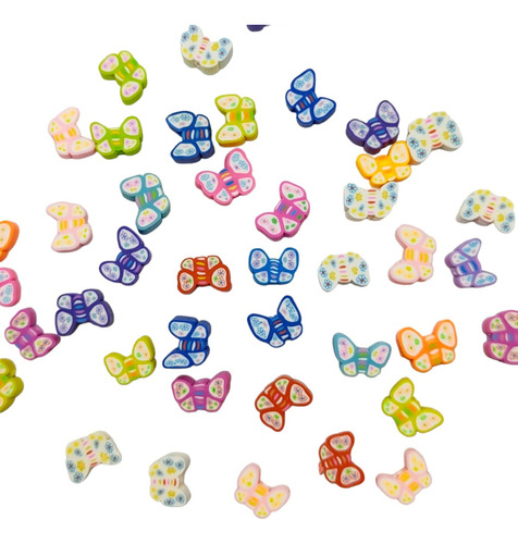 Dijecitos Fimo Pasantes Mariposas X 300 Unid Pulserita Bijou