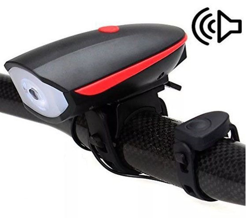 Luz Farol Led Y Bocina Para Bicicleta Recargable