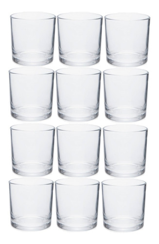 Vasos Whisky Bajo Bar Rock Vidrio Nadir 265 Ml Set X12