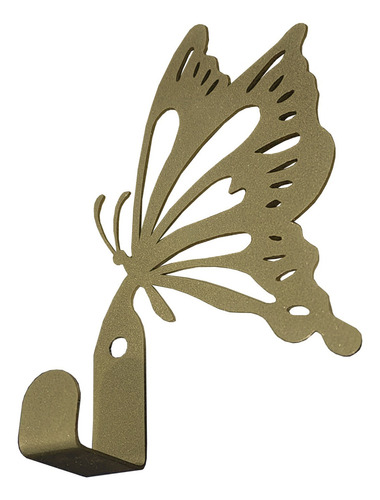 Porta Llaves De Pared Moderno Figura De Mariposa 1 Gancho Color Dorado Oscuro