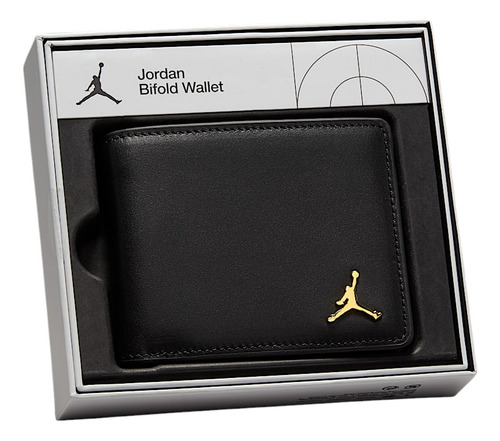 Cartera Plegable Jumpman Con Diseño De Lingote Negro Liso (Usado)