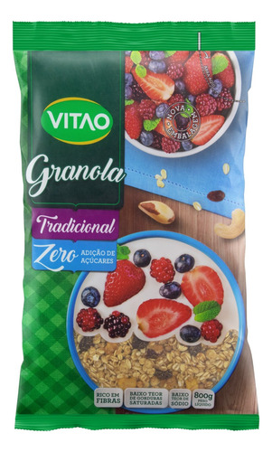 Granola Tradicional sem Adição de Açúcar Vitao Pacote 800g