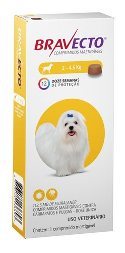 Antipulgas Bravecto De 2-4,5 Kg - Original C/nf 