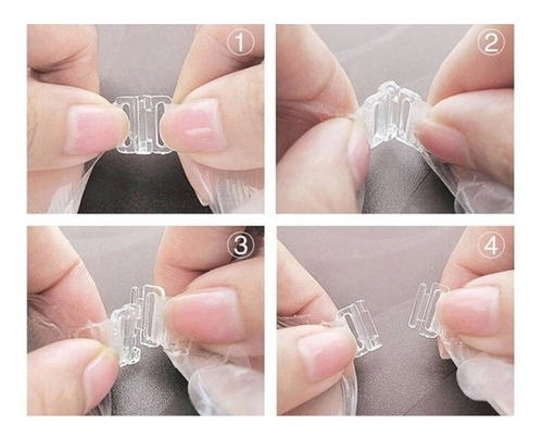 Imagen 7 de 10 de Corpiño Adhesivo Tiras Transparentes Reutilizable Les Loles