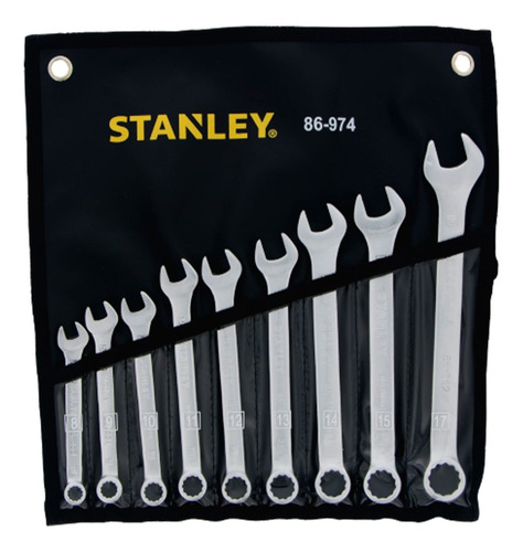 Juego De Llaves Combinadas Cromada Stanley 8 A 17mm 9pzas