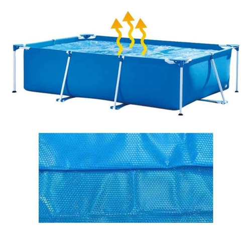 La Cubierta Solar Azul Para Piscina Cubre Paños De Baño Para