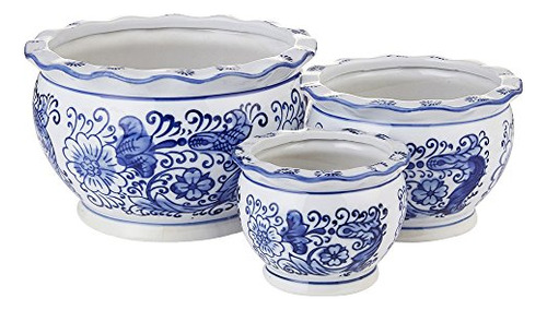 Blue And White Porcelain, Flower Pots, Decorative Plant...