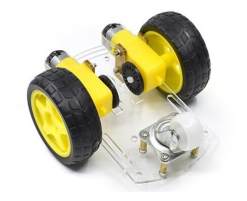 Kit Mini Chasis Robot Auto Car Rover 2wd 2 Motores Rueda