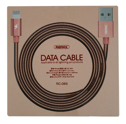 Cable Remax Metalico Lightning P/ Iphne 5 6 7 Plus 8+ 9 X 11