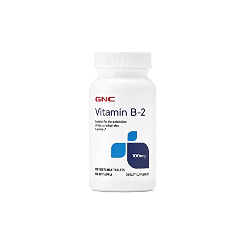 Gnc Vitamina B-2 100mg, 100 Tabletas, Metaboliza Dw4vp