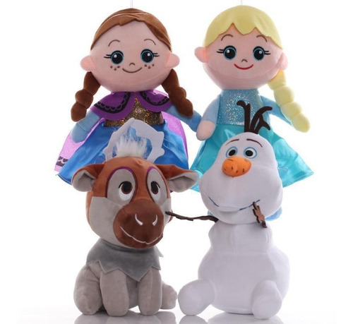 4pcs Frozen Elsa Anna Olaf Sven Muñeco Peluche Juguet Regalo