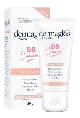 Dermaglós Facial Crema Con Color Bb Cream Tono Claro 50g