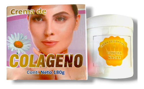 Kit Crema Colageno Aroma Violeta+ Concha Nacar Natural