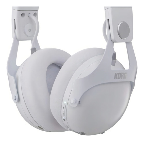 Fones de ouvido Bluetooth Korg NC-q1 com cancelamento de ruído na cor branca