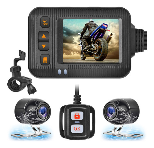 Cámara Impermeable Para Moto 1080p Dvr Motorcycle Dashc