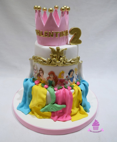 Torta Tematica Princesas De Disney - Cumpleaños Infantiles