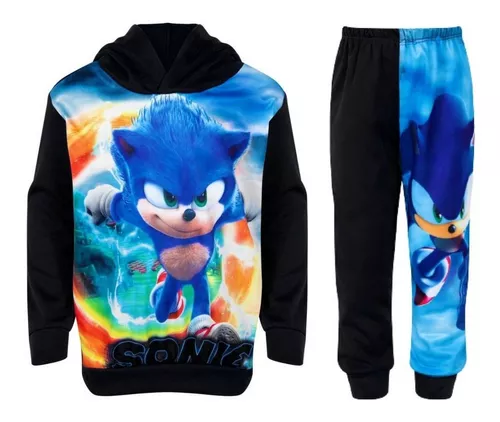 Kids Boys Girls Super Sonic Moletom Cartoon Boys Girls Autumn