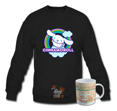 Poleron Polo + Taza, Cinnamoroll, Personaje Infantil, Serie Animada, Xxl