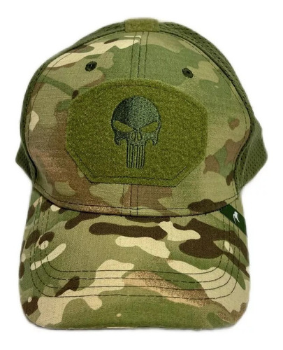 Gorra Punisher Eagle Claw Regulable Con Velcro Y Red