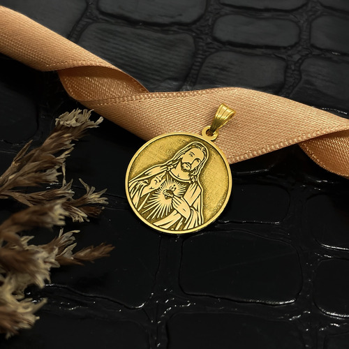 Dije Sagrado Corazón De Jesús Oro 18k Oro 18k