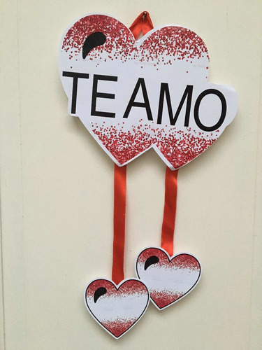 Cartel Colgante De Te Amo O My Love Ideal San Valentin