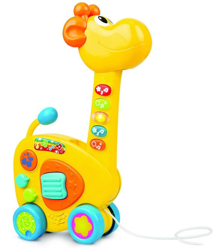 2 En 1 Pull Along Giraffe Toy Guitar Baby Musical Guita...