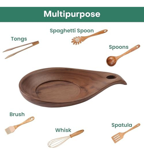 Descansa Cucharas De Madera Para Cocina, Soporte De Cuchara