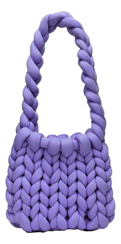 Bolso Tipo Bandolera Para Mujer, Tejido A Mano, Liso, Tejido