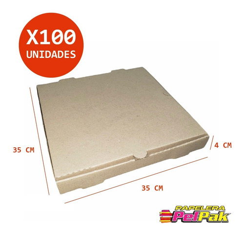 Caja Para Pizza 35 X 35 Extra Grande Micro X 100 Unid