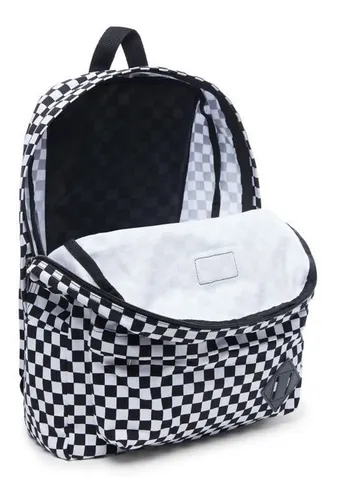 Mochila Old Skool Classic Blanco & Ajedrez 100% Original Negro Urban Beach