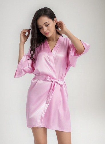 Camisón Sexy De Satén Liso De Verano Para Mujer