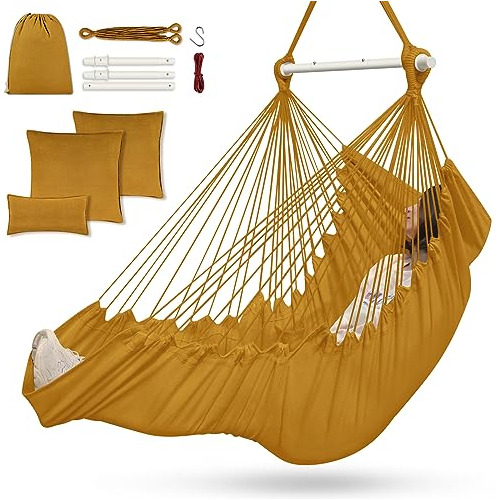 Outerman Silla Hamaca, Silla Colgante Con 3 Cojines Y Soport